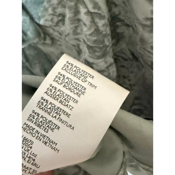 Kimchi Blue Light Green Velvet Mini Dress With Puff Sleeves & Back Tie Detail XS - Picture 5 of 5